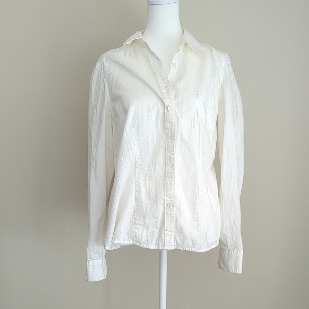 SO Juniors Cream Button-Down Shirt, XL